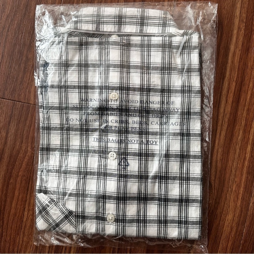 UNTUCKit Marina Women’s Long Sleeve Button Down Plaid Striped Shirt Sz 6 - Picture 7 of 7